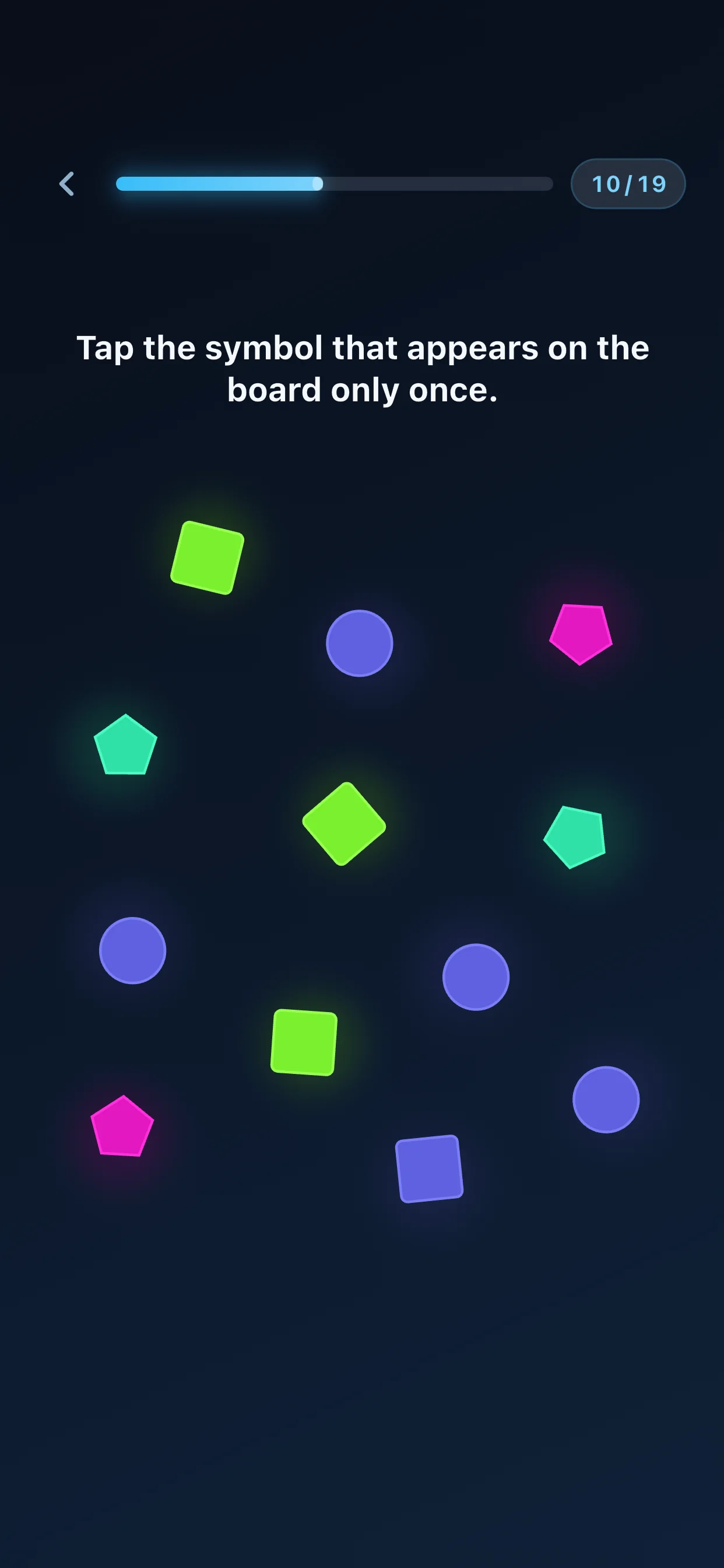 BrainPulse – attention training, find the unique item